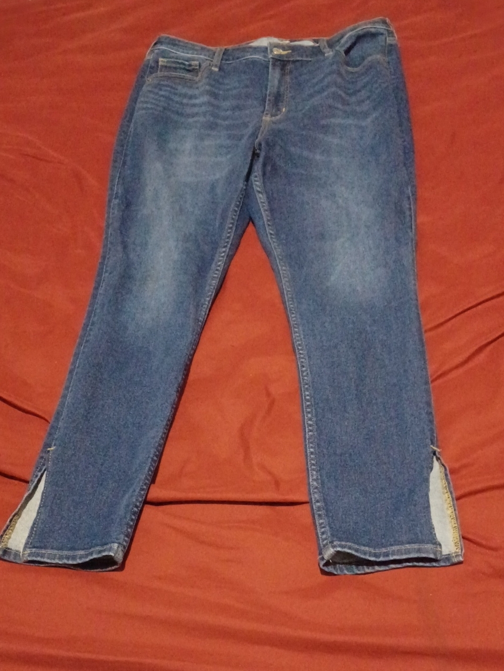 Old Navy Extra High-rise Rockstar Super Skinny Jeans in Denim Blue Size 16
